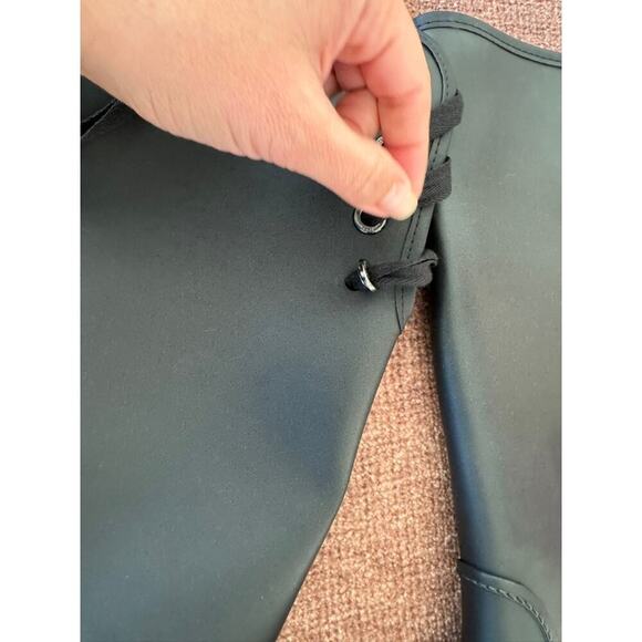 Coach Tristee Back Lace-Up Rain Boots Black‎ 10 - Picture 5 of 8